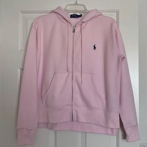 Polo Ralph Lauren Full Zip Hoodie, Barbie Pink, Small